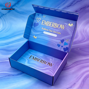 EBB Festival <b>Present</b> Packaging Window Top And Bottom Paper Gift <b>Box</b> Custom Print Gold Foil Hot Stamping Custom Logo Cosmetic - Product Image 1