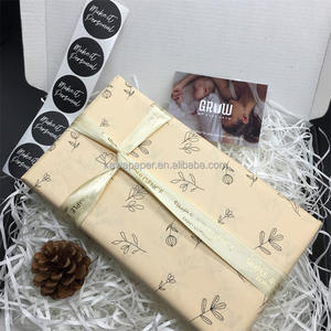 Butik mağaza iş markalaşma için özel Logo baskılı dokulu kağıt hediye ambalaj kağıdı lüks ambalaj malzemeleri - Product Image 5