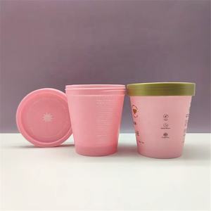 Matte White PInk 50ml 100ml 200ml <strong>Slime</strong> Plastic Ice Cream Container 8oz 250ml Cosmetic PP Jar Cream Body Scrub <strong>Pot</strong> - Product Image 5