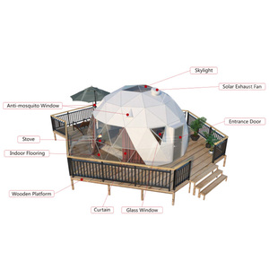 Tenda a Cupola Geodetica Trasparente di Lusso per Campeggio e Feste all'Aperto, Resistente e Ideale per l'Inverno - Product Image 3