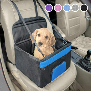 <strong>Pet</strong> Car <strong>Booster</strong> Seat Travel Carrier Cage, Oxford Breathable Folding Soft Washable Travel Bags for Dogs Cats or Other Small <strong>Pet</strong> - Product Image 2