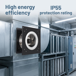 Kipas Sentrifugal Mundur LONGWELL EC 450mm Efisiensi Tinggi 400V IP55 230V Kipas Ventilasi Buang untuk Sistem AHU HVAC - Product Image 1