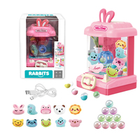 Machine de receveur de poupée pour enfants, jouet éducatif intérieur, dessin animé, ours, machine à griffes portable et compacte de bureau, jouets pour enfants