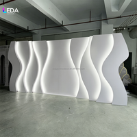 Nouveautés LEDA : Support d'arche lumineux en acrylique blanc pour toile de fond de scène de mariage de luxe, accessoires pour événements et fêtes de mariage