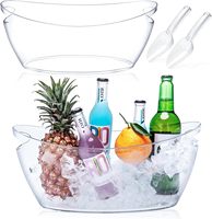 Plateau de service en plastique PS à 5 compartiments pour condiments, avec récipients amovibles et couvercles séparés, pour cuisine et réceptions