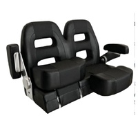 Siège de bateau double rabattable Marine Deluxe, banquette de bateau pliable, siège double pour bateau