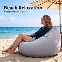 Canapé-lit gonflable pliable, chaise gonflable portable avec pompe, chaise longue de camping en plein air pour adultes