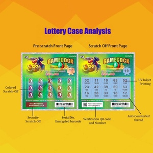 Lottery Factory Can Customize Prize Number Sizes Content Digital Printing <b>Scratch</b> Lottery Tickets - Product Image 6