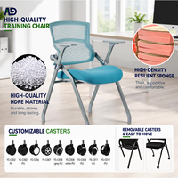 Chaise de formation robuste pour salle de classe, couleur personnalisable, empilable, pour commande en gros, directement de l'usine chinoise