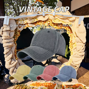 Casquette de baseball unisexe vintage en coton, style camionneur, réglable, effet vieilli, en sergé, jersey ou tissu éponge - Product Image 3