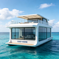 Maison flottante moderne, bungalow aquatique modulaire, maison flottante préfabriquée pour site touristique
