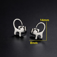 Mode Happy Kitty boucles d'oreilles pour femmes dessin animé Animal chat boucles d'oreilles hypoallergénique oreille bijoux