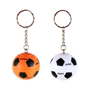 Llavero con diseño de mini balón de fútbol, de plástico, color naranja y blanco, regalo para aficionados - Product Image 1