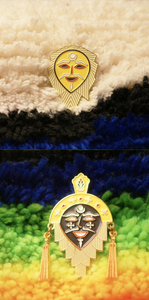 Broche de Aleación de Zinc de Primera Calidad con Diseño Artístico de Máscara Tibetana, Pin Coleccionable Creativo para Ropa y Bolsos - Product Image 3