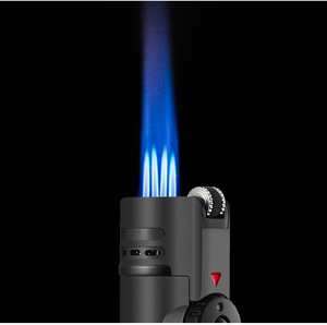 Isqueiro portátil com chama a jato, acessório para fumar cigarros e charutos, gás butano recarregável com caixa de presente - Product Image 5