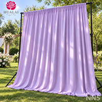 Rideaux de fond en soie de lait HuaLai 8x8, draperies extensibles en spandex 4 directions pour décoration de mariage, sans plis