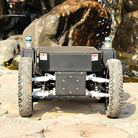 Chasis de Robot con Ruedas, Entrega Rápida, Robot ROS, Alta Distancia al Suelo, Compatible, Programable, Chasis de Robot de 4 Ruedas AVT-W9D