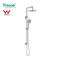 Frascio australien 304 acier inoxydable filigrane ensemble de douche salle de bain double douche sur Rail colonne de douche avec ensemble d'entrée d'eau