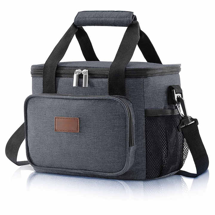 OEM Black Large Capacity Lunch Cooler Bag Insulated Lunch Box Soft