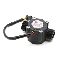 Capteur de débit de liquide DIJIANG ZJ-S201 en nylon plastique G1/2'' avec sortie impulsion/RS485/4-20mA, débitmètre 1-25L/min pour machines à eau potable