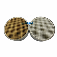 Catalyseur catalytique pour poêle à bois personnalisé 6"x2" en céramique alvéolée avec coque en acier inoxydable pour la découpe de cheminée