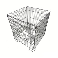 Grande cage promotionnelle noire à grande capacité, panier de présentation pour bonbons et snacks en vrac, cage de rangement autoportante détachable