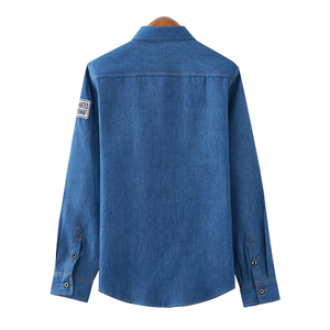 Camisa Vaquera Azul de Manga Larga para Hombre, Estilo Urbano, Alta Calidad, Precio al por Mayor <span class=keywords><strong>Cs16</strong></span> - Product Image 4