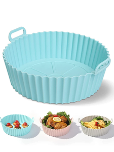 Cesta de silicona reutilizable para horno, molde de silicona para freidora de aire, cesta para pizza y pollo frito, accesorios para freidora de aire - Product Image 2