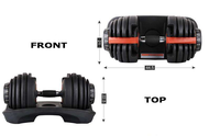 Ensemble d'haltères réglables pour l'entraînement de musculation en gros avec support – Haltères réglables avec support