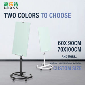 Şık Metal Çerçeveli Mobil Cam Beyaz Tahta, Ofis Okul Ev Kullanımı için Anti-Ghosting Çizilmez Yüzey - Product Image 2