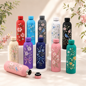 Botella de Agua Aislada de Acero Inoxidable de 500 ml, Ecológica, Clásica y Personalizada, Termo para Viajes, Oficina y Regalos - Product Image 4