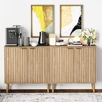 Buffet autoportant moderne en bois de haute qualité Phoenix avec étagères réglables – Meuble de rangement pour salon