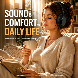 <span class=keywords><strong>Casque</strong></span> audio supra-auriculaire avec microphone à réduction <span class=keywords><strong>de</strong></span> bruit, son HIFI, basses puissantes, <span class=keywords><strong>casque</strong></span> <span class=keywords><strong>de</strong></span> haute qualité - Product Image 3