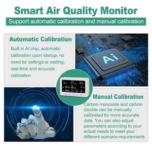 Prodo Tuya スマートアプリ空気質モニター ガス分析器 RS485 <span class=keywords><strong>IoT</strong></span> スマートコントローラー付き CO TVOC AQI 騒音 室内用ガス検知器 - Product Image 5