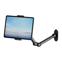 Support mural pour tablette Jopree X75 en alliage d'aluminium sans perçage, rotatif à 360° pour la cuisine et le bureau, support gain de place