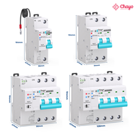 Disjoncteur intelligent API Wi-Fi 63A Tuya Smart Life avec mesure et contrôle à distance 1P 2P 3P 4P CE Chayo