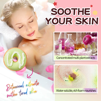 OEM ODM Bombes de bain effervescentes bio artisanales Nature's Colorful Donuts pour coffret cadeau, nouveau design coloré inspiré des desserts