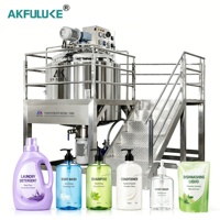 Mélangeur compact 50-300L pour liquides : équipement de fabrication de savon, shampoing, gel, lotion, revitalisant et détergent