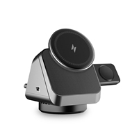 Estación de carga giratoria para auriculares, reloj y teléfono celular, de la marca Anfuyou, premium, nueva, moderna, con cargador inalámbrico magnético 3 en 1 de 15W de carga rápida.