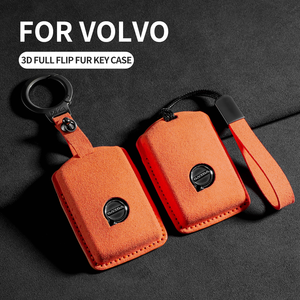 Borsa di protezione per chiavi auto <span class=keywords><strong>Volvo</strong></span> custodia pieghevole in vera pelle per XC60/S90/S60/XC90/V40/V90/S60L/<span class=keywords><strong>XC40</strong></span> - Product Image 6
