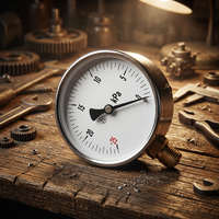100mm Bottom Radial Vacuum Gauge Stainless Steel Glycerine Filled EN 837-1 CE Certificated Negative Pressure Gauge