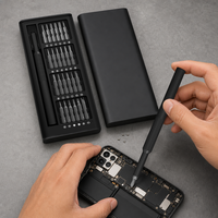 Kit de tournevis magnétique 25-en-1, petit kit d'outils de précision pour la réparation de téléphones et d'ordinateurs, vente en gros pour centres de réparation