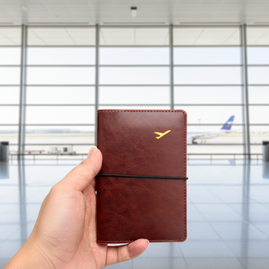 Cartera de Viaje de PU con Logotipo Personalizado para Promociones, Fundas para Pasaportes de Estilo Vintage para Regalos Empresariales, Regalo Personalizado con Nombre de Marca para Agencia de Viajes - Product Image 3