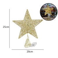 Großhandel Neue Baumspitzen-Sternlichter Pentagramm-Ornamente LED Weihnachtsbeleuchtung Dekorationszubehör