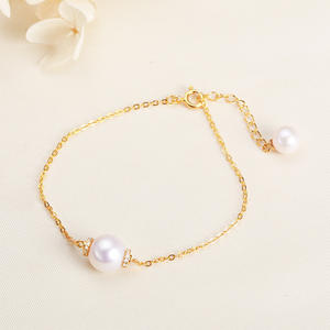 สร้อยข้อมือไข่มุกน้ำจืดสีขาว 9 มม. ของ Zhuji Fashion Jewelry พร้อมสร้อยคอไข่มุกแท้ ไมโครเฟลอร์  ทำจากเงิน S925  ไมโครเฟลอร์  ขายส่ง - Product Image 3