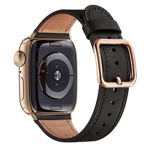 Tali Jam Tangan Lionorm Unik Bahan Kulit Asli 40-49mm, Tali Pengganti untuk IWatch Seri 10 9 8 7 6 5 4 3 <span class=keywords><strong>2</strong></span> 1 SE Ultra - Product Image 5