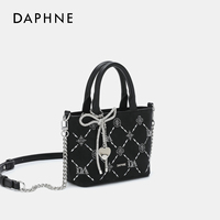 Sacs de créateur de luxe de niche 2026 avec strass en diamant, mini sac fourre-tout noir à double anse et chaîne argentée, sacs messager pour femmes, personnalisation OEM