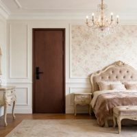 Porte intérieure en bois massif de qualité supérieure, adaptée aux maisons modernes et aux chambres d'hôtel