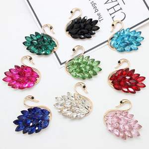 2025 dernière version stylo cygne rotatif incrusté de diamants accessoires en alliage de bricolage étui de téléphone portable Corsage boucle de chaussure matériel - Product Image 1