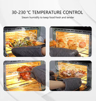 OEM Horno Freidora de Aire de Acero Inoxidable de 30L con Asador y Control Digital Multifunción (Freír al Aire/Rostizar/Hornear/Deshidratar) para Uso Doméstico